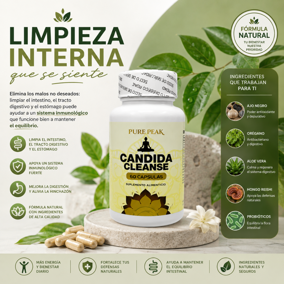 Candida Cleanse | Limpieza Intestinal Natural | 60 Cápsulas