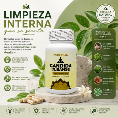 Candida Cleanse | Limpieza Intestinal Natural | 60 Cápsulas